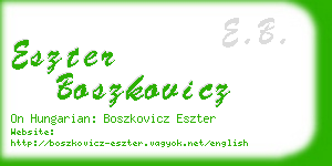 eszter boszkovicz business card